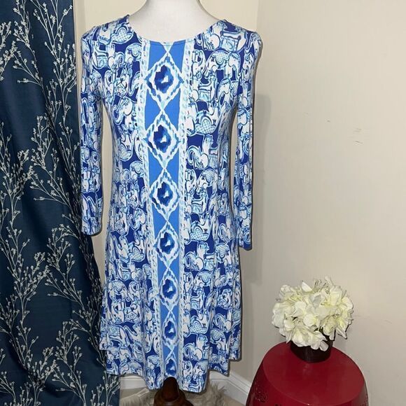 Lilly Pulitzer Get Trunky Ophelia Swing Dress Blue Elephant Lattice sz XS - threedaughtersproperties.com Lilly Pulitzer Get Trunky Ophelia Swing Dress Blue Elephant Lattice sz XS - threedaughtersproperties.com